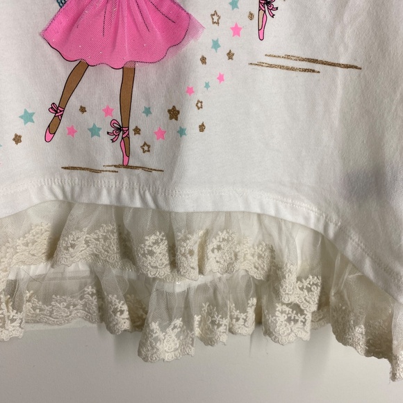 GIRLS FRIENDSHIP LONG SLEEVED SHIRT CYNTHIA ROWLEY MEDIUM 7/8 NWT - Picture 3 of 4